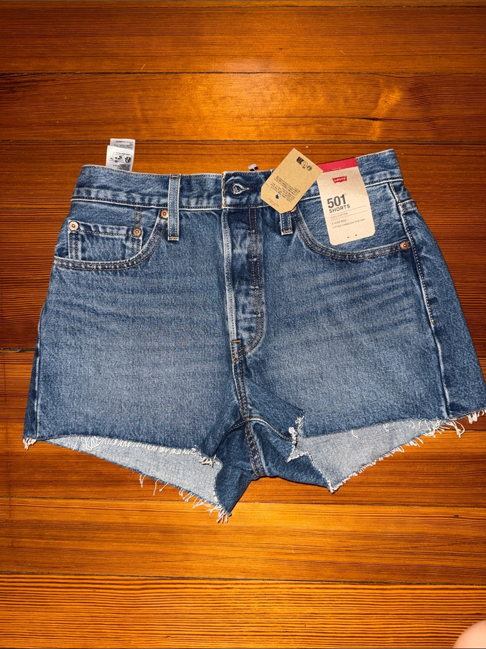 Levi's 501 High-Rise Cutoff Jean Shorts - Blue